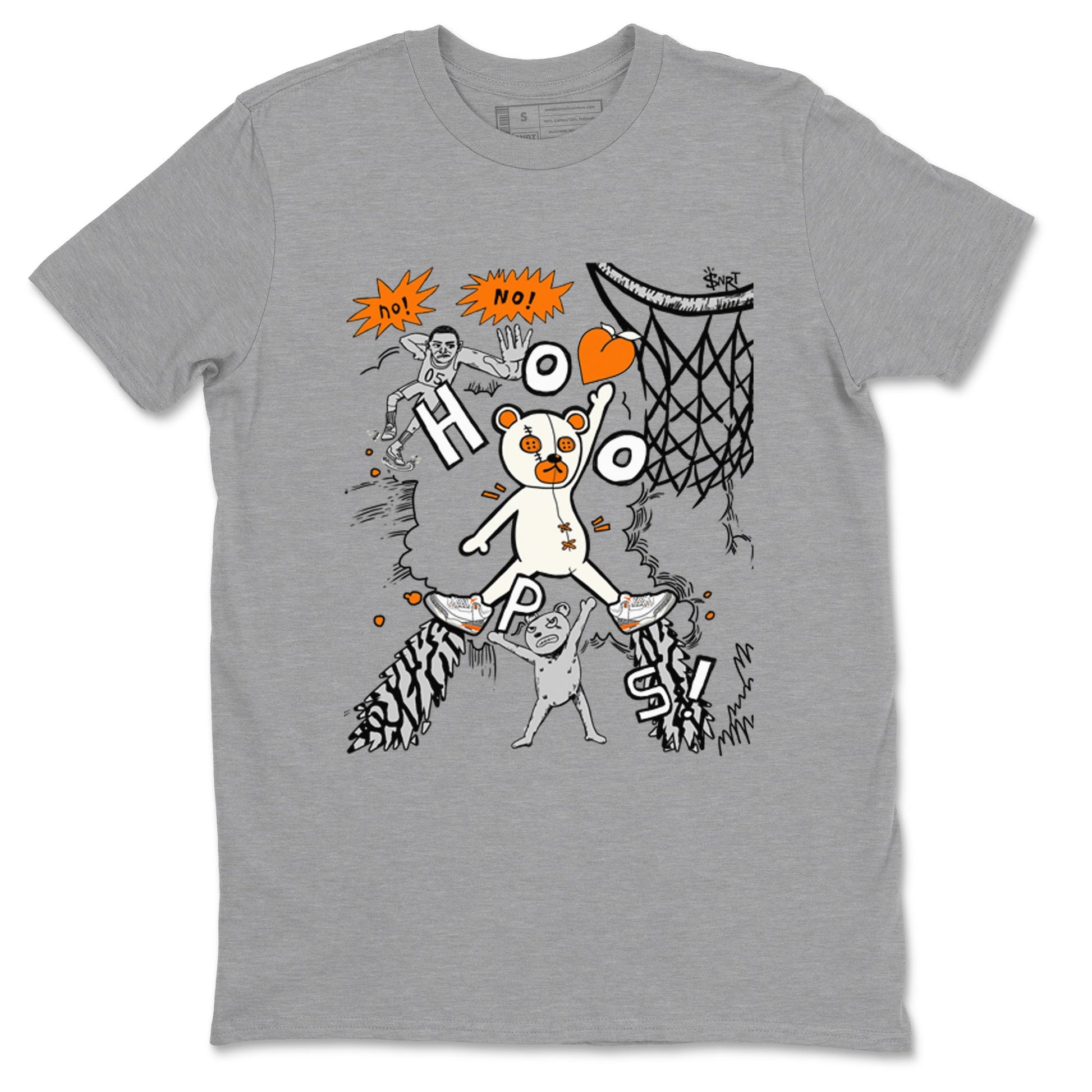 3s Georgia Peach shirt to match jordans Stop The Bear sneaker tees Air Jordan 3 Georgia Peach SNRT Sneaker Release Tees unisex cotton Heather Grey 2 crew neck shirt
