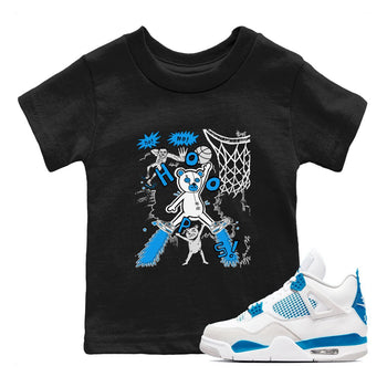 4s Military Blue shirt to match jordans Stop The Bear sneaker tees Air Jordan 4 Military Blue SNRT sneaker release tees baby toddler Black 1 cotton Shirt