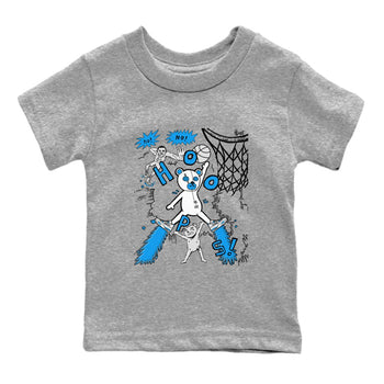 4s Military Blue shirt to match jordans Stop The Bear sneaker tees Air Jordan 4 Military Blue SNRT sneaker release tees baby toddler Heather Grey 2 cotton Shirt