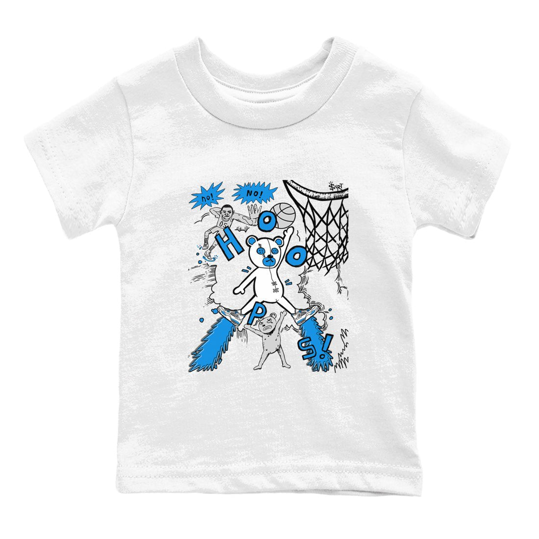 4s Military Blue shirt to match jordans Stop The Bear sneaker tees Air Jordan 4 Military Blue SNRT sneaker release tees baby toddler White 2 cotton Shirt