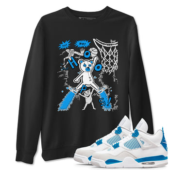 4s Military Blue shirt to match jordans Stop The Bear sneaker tees Air Jordan 4 Military Blue SNRT Sneaker Release Tees unisex cotton Black 1 crew neck shirt