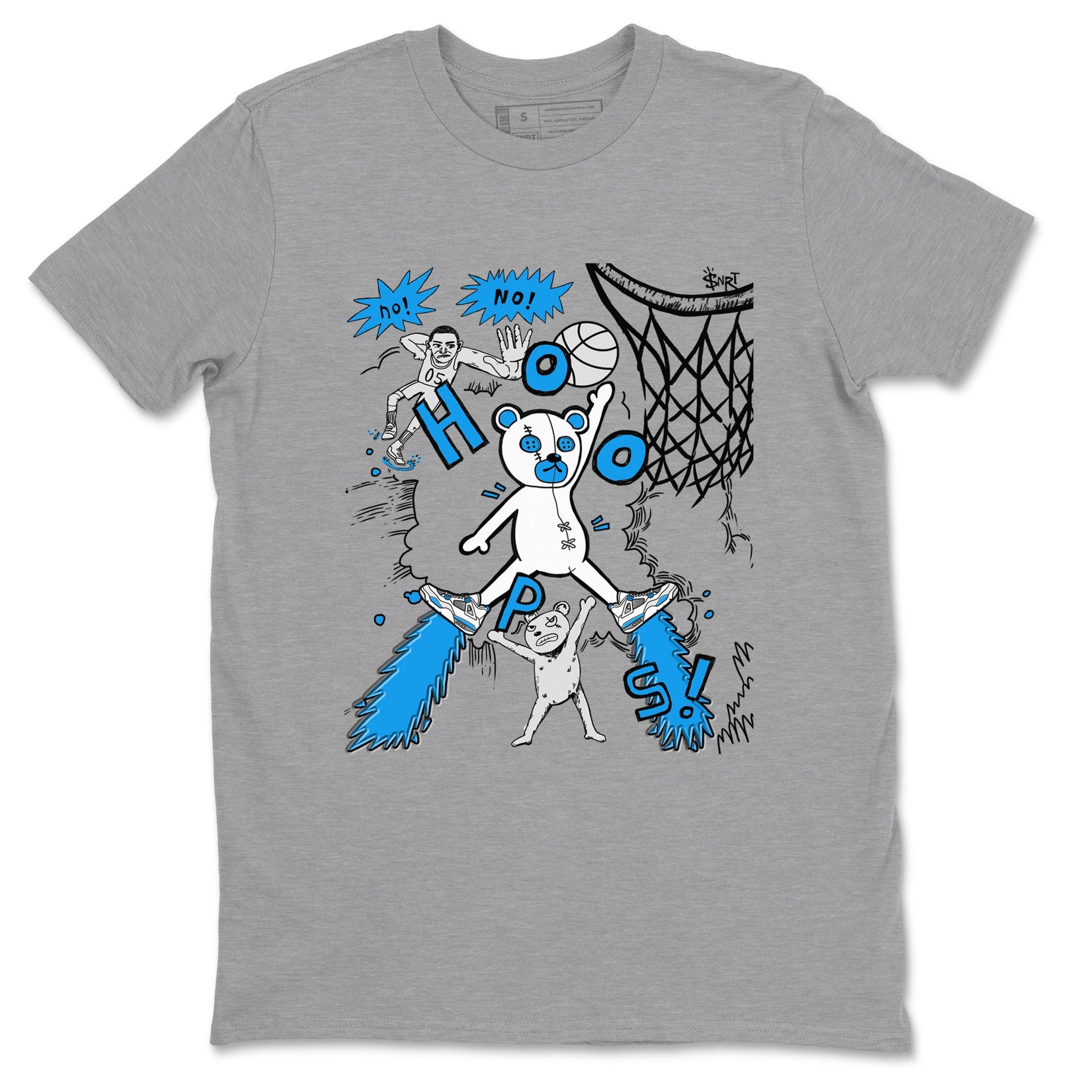 4s Military Blue shirt to match jordans Stop The Bear sneaker tees Air Jordan 4 Military Blue SNRT Sneaker Release Tees unisex cotton Heather Grey 2 crew neck shirt