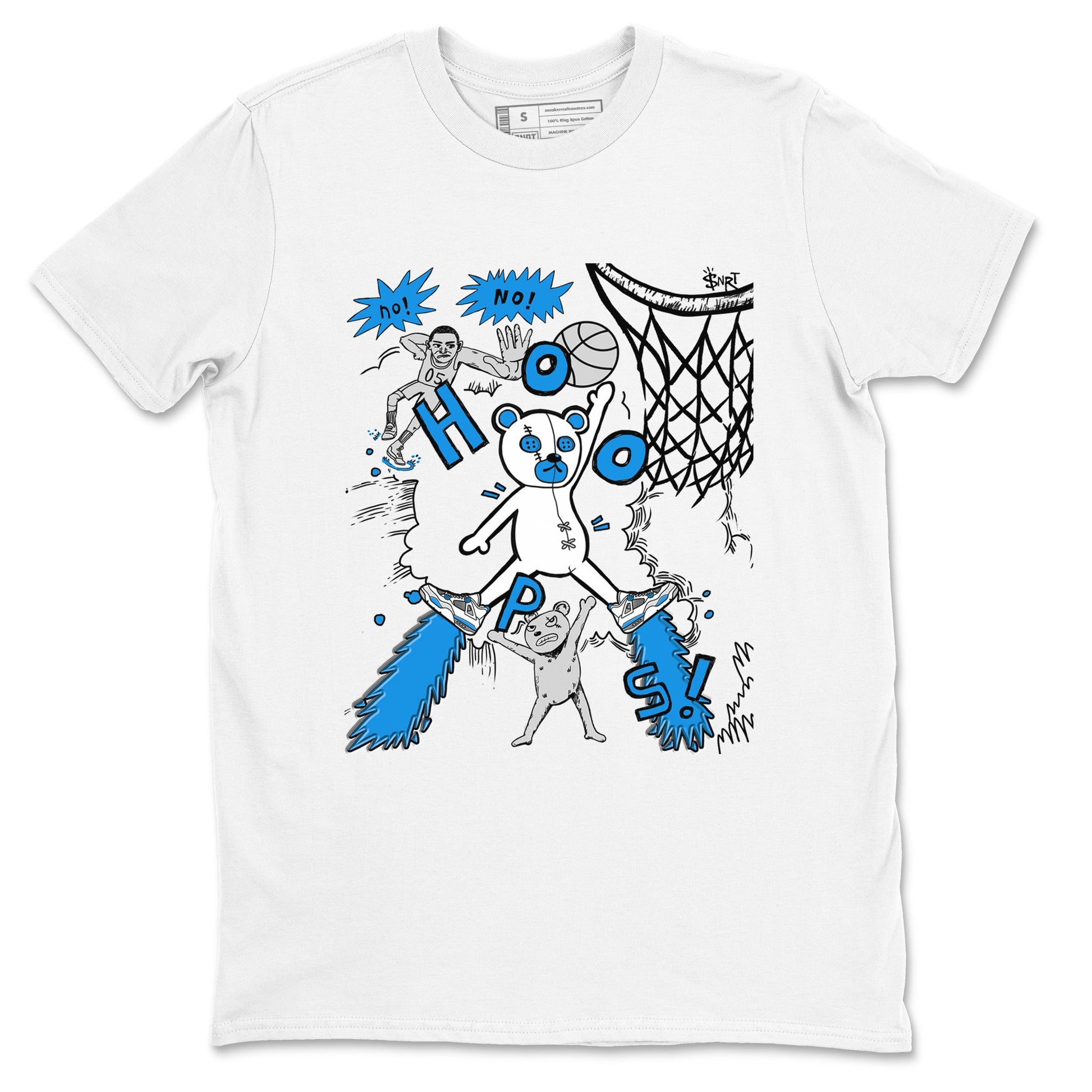4s Military Blue shirt to match jordans Stop The Bear sneaker tees Air Jordan 4 Military Blue SNRT Sneaker Release Tees unisex cotton White 2 crew neck shirt