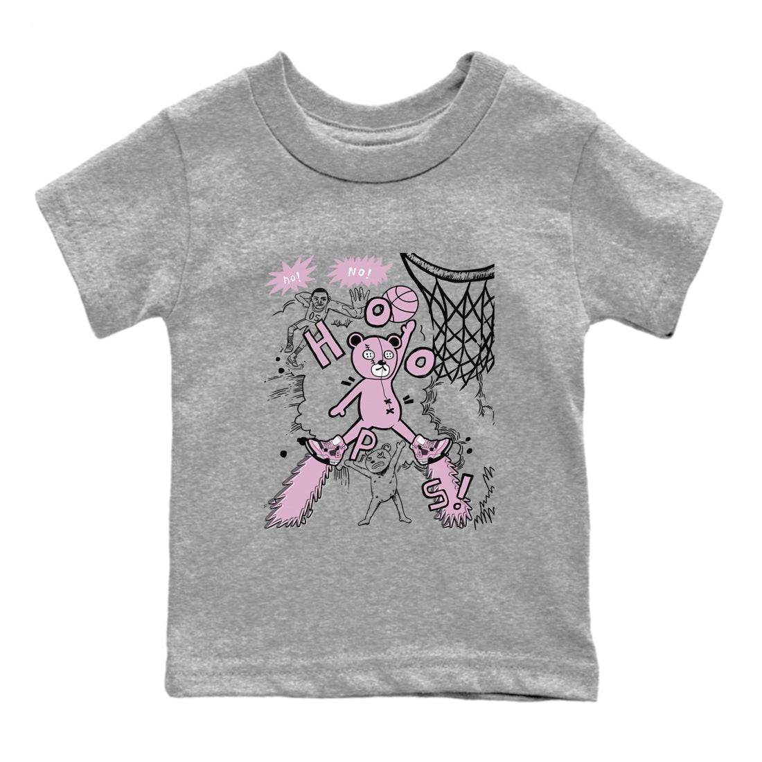 4s Retro Orchid shirts to match jordans Stop The Bear sneaker match tees Air Jordan 4 WMNS Orchid match shoes to clothes SNRT Sneaker Tees Youth Baby Heather Grey 2 tee