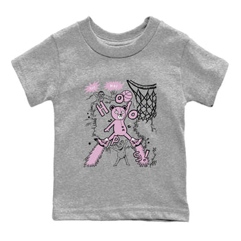 4s Retro Orchid shirts to match jordans Stop The Bear sneaker match tees Air Jordan 4 WMNS Orchid match shoes to clothes SNRT Sneaker Tees Youth Baby Heather Grey 2 tee