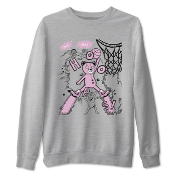 4s Retro Orchid shirts to match jordans Stop The Bear sneaker match tees Air Jordan 4 WMNS Orchid match shoes to clothes SNRT Sneaker Tees unisex cotton Heather Grey 2 shirts