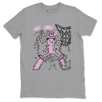 4s Retro Orchid shirts to match jordans Stop The Bear sneaker match tees Air Jordan 4 WMNS Orchid match shoes to clothes SNRT Sneaker Tees unisex cotton Heather Grey 2 shirts