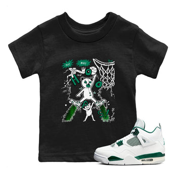 4s Oxidized Green shirts to match jordans Stop The Bear sneaker match tees Air Jordan 4 Oxidized Green SNRT Sneaker Tees streetwear brand Baby and Youth Black 1 cotton tee