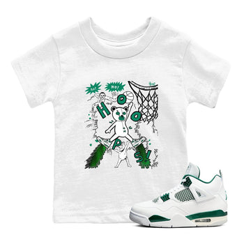 4s Oxidized Green shirts to match jordans Stop The Bear sneaker match tees Air Jordan 4 Oxidized Green SNRT Sneaker Tees streetwear brand Baby and Youth White 1 cotton tee