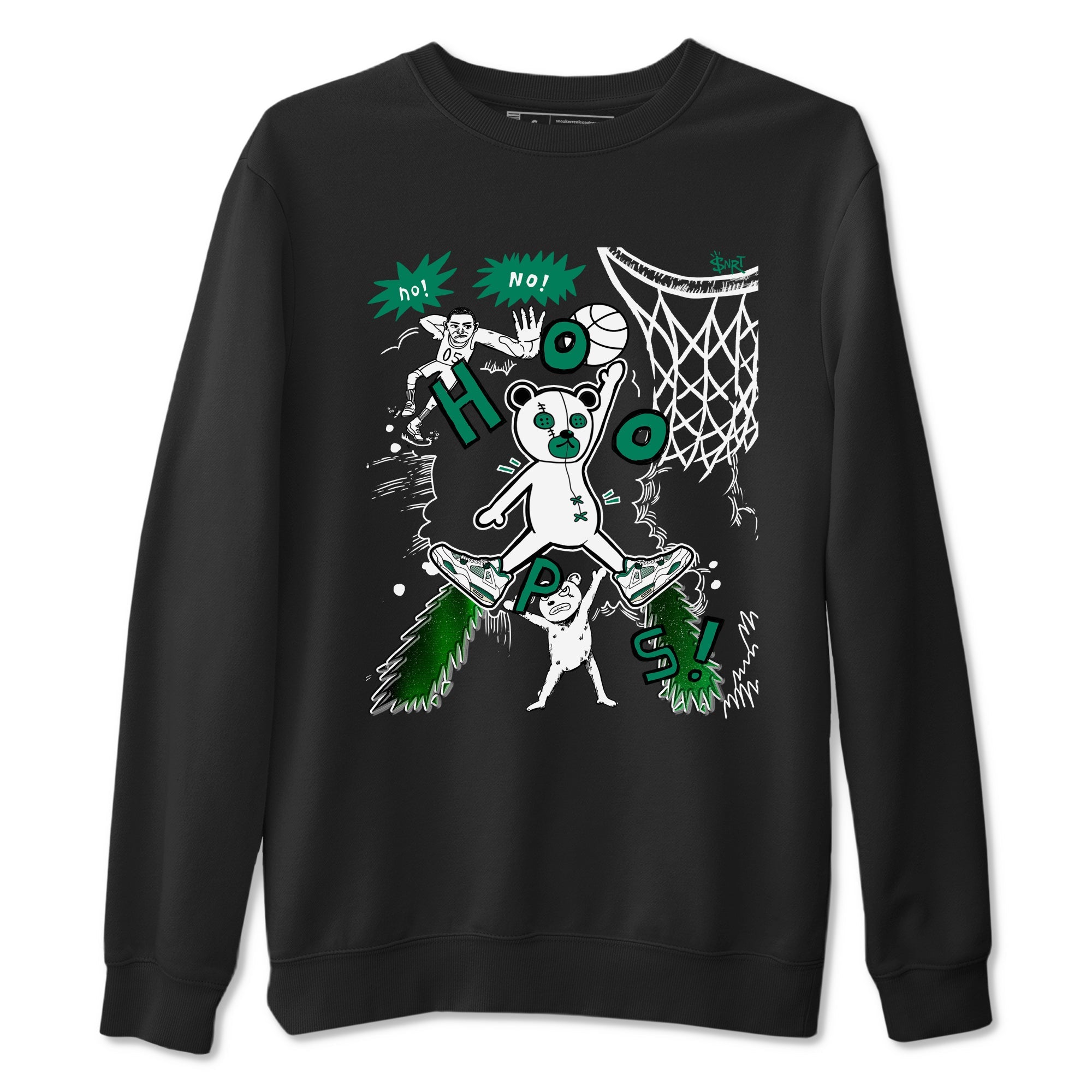 4s Oxidized Green shirts to match jordans Stop The Bear sneaker match tees Air Jordan 4 Oxidized Green SNRT Sneaker Tees streetwear brand Black 2 unisex cotton tee
