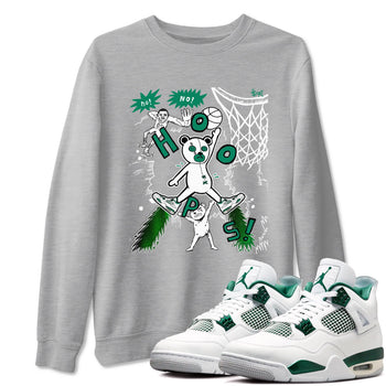 4s Oxidized Green shirts to match jordans Stop The Bear sneaker match tees Air Jordan 4 Oxidized Green SNRT Sneaker Tees streetwear brand Heather Grey 1 unisex cotton tee