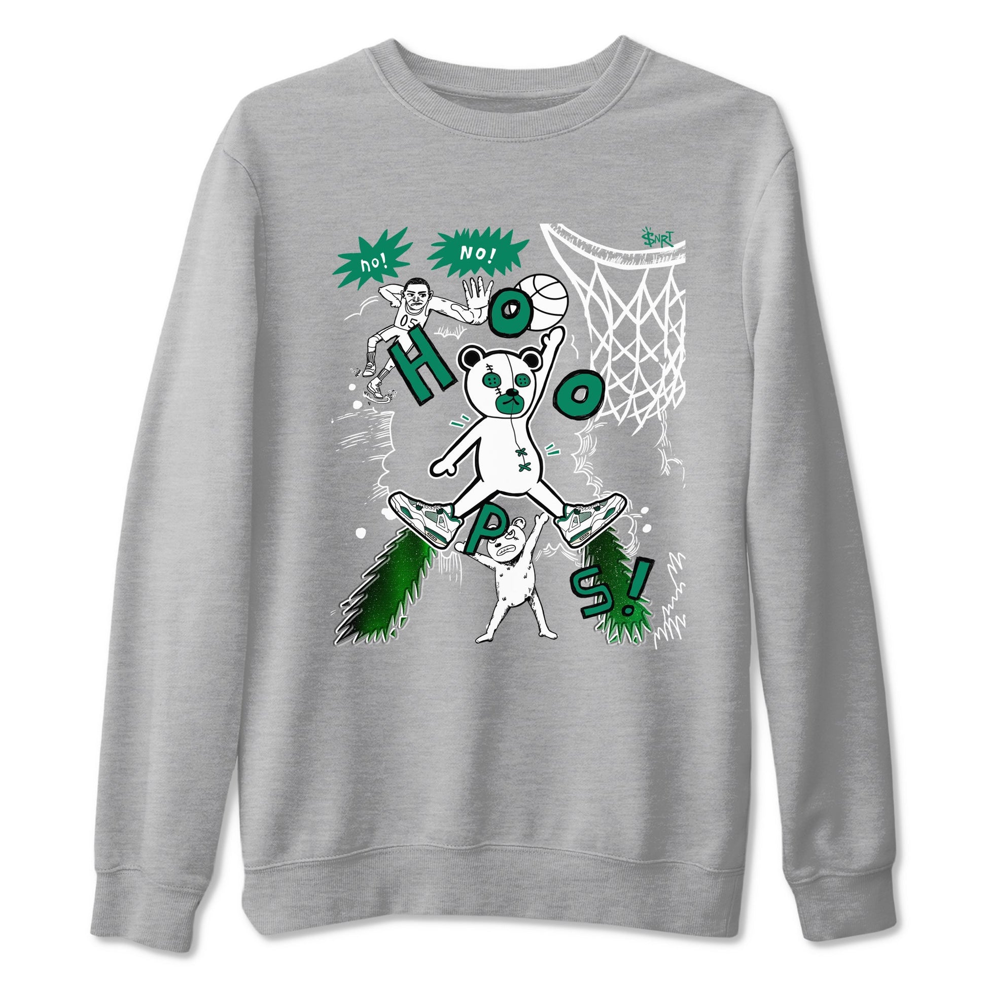 4s Oxidized Green shirts to match jordans Stop The Bear sneaker match tees Air Jordan 4 Oxidized Green SNRT Sneaker Tees streetwear brand Heather Grey 2 unisex cotton tee