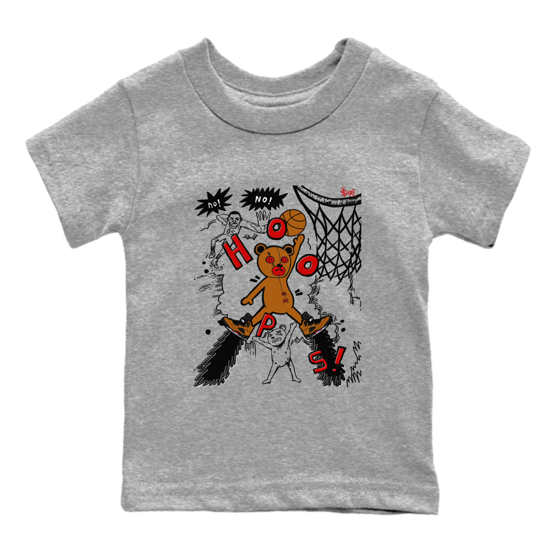 5s Archaeo Brown shirts to match jordans Stop The Bear sneaker match tees Air Jordan 5 Archaeo Brown match shoes to clothes SNRT Sneaker Tees Youth Baby Heather Grey 2 tee
