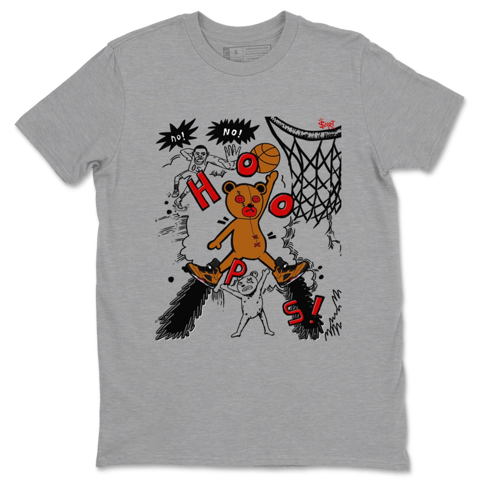 5s Archaeo Brown shirts to match jordans Stop The Bear sneaker match tees Air Jordan 5 Archaeo Brown match shoes to clothes SNRT Sneaker Tees unisex cotton Heather Grey 2 shirts
