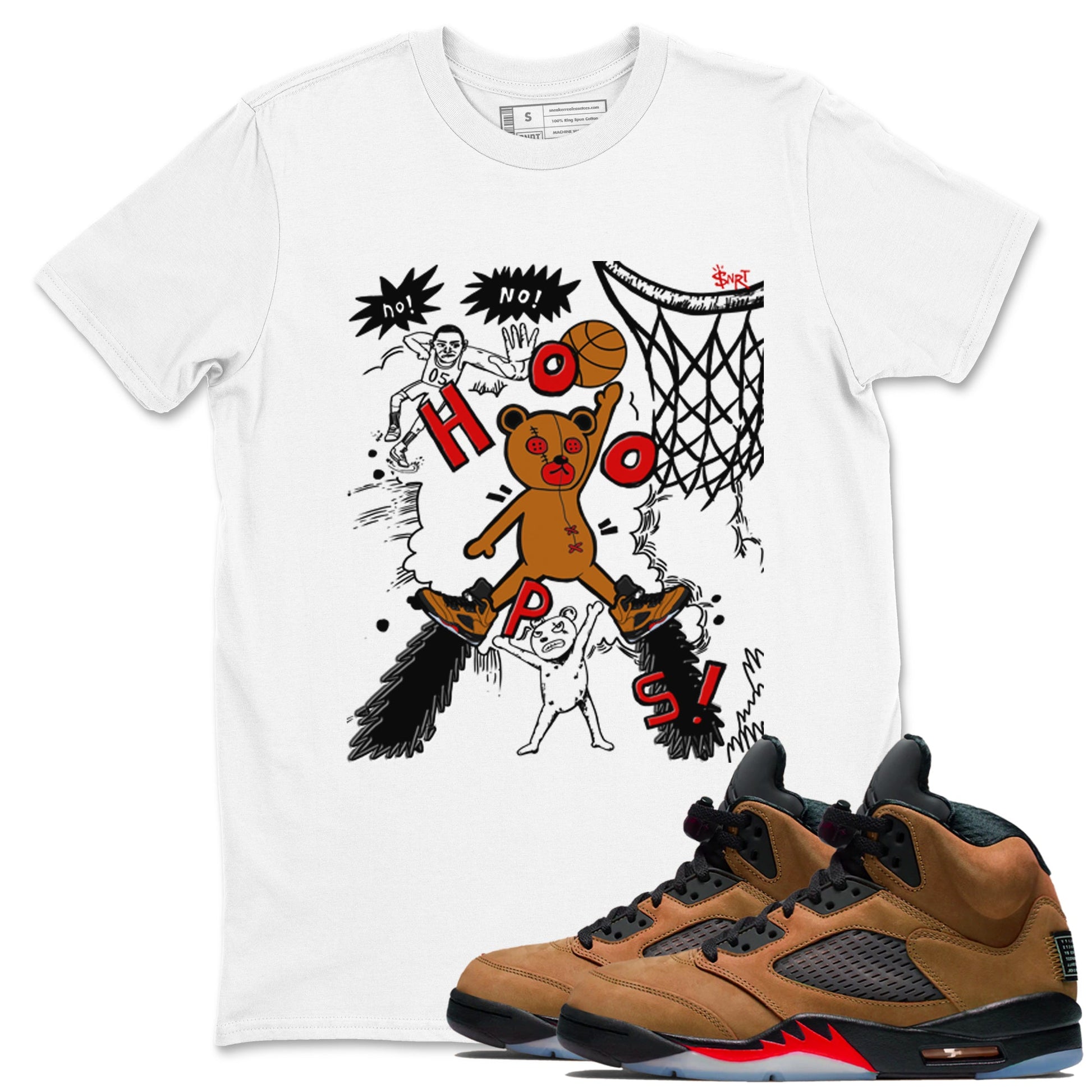 5s Archaeo Brown shirts to match jordans Stop The Bear sneaker match tees Air Jordan 5 Archaeo Brown match shoes to clothes SNRT Sneaker Tees unisex cotton White 1 shirts