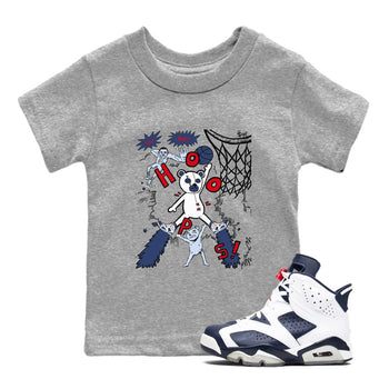 6s Olympic shirt to match jordans Stop The Bear sneaker tees Air Jordan 6 Olympic SNRT sneaker release tees baby toddler Heather Grey 1 cotton Shirt