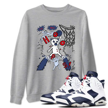 6s Olympic shirt to match jordans Stop The Bear sneaker tees Air Jordan 6 Olympic SNRT Sneaker Release Tees unisex cotton Heather Grey 1 crew neck shirt