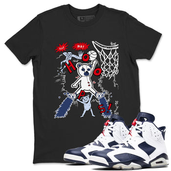 6s Olympic shirt to match jordans Stop The Bear sneaker tees Air Jordan 6 Olympic SNRT Sneaker Release Tees unisex cotton Black 1 crew neck shirt