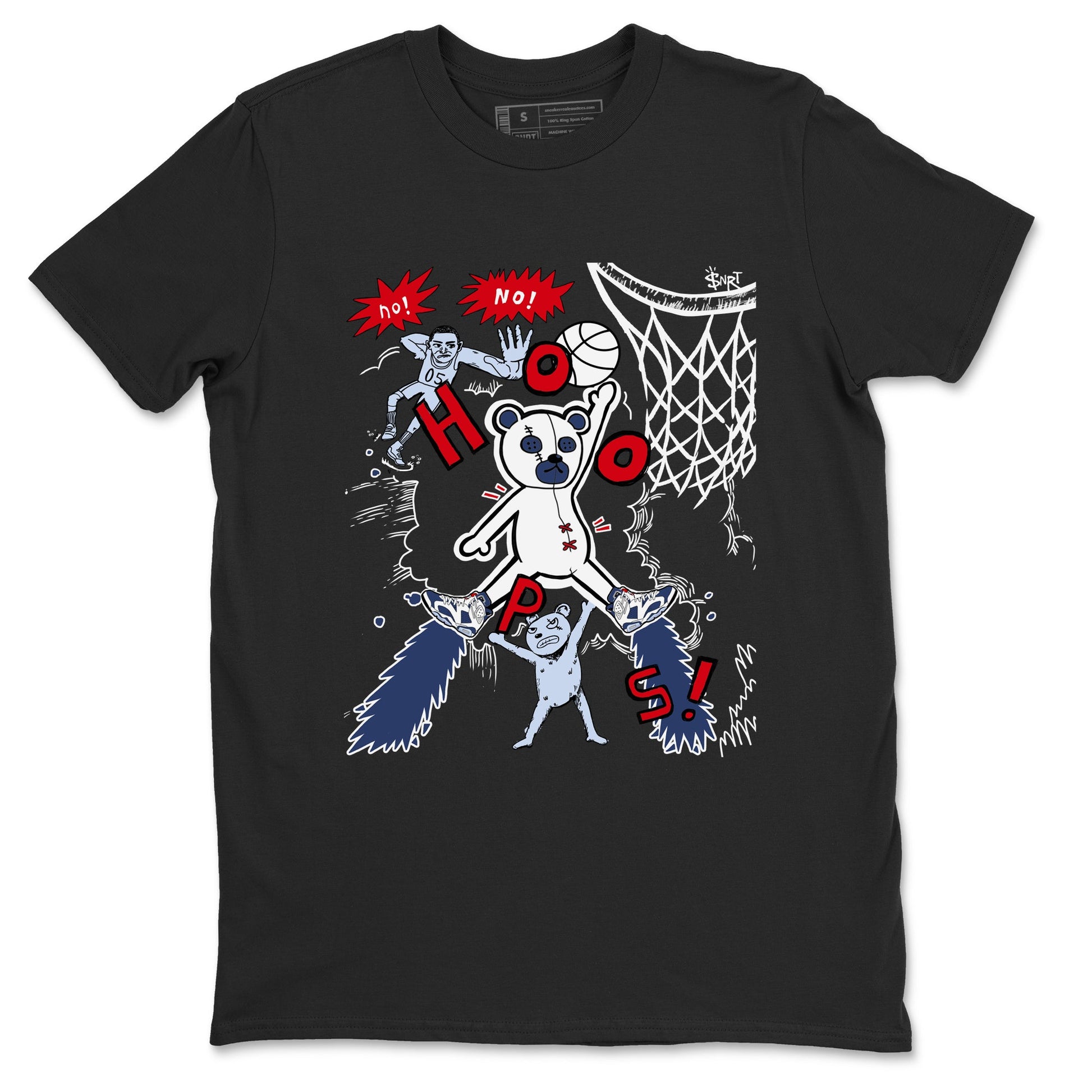 6s Olympic shirt to match jordans Stop The Bear sneaker tees Air Jordan 6 Olympic SNRT Sneaker Release Tees unisex cotton Black 2 crew neck shirt