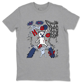6s Olympic shirt to match jordans Stop The Bear sneaker tees Air Jordan 6 Olympic SNRT Sneaker Release Tees unisex cotton Heather Grey 2 crew neck shirt