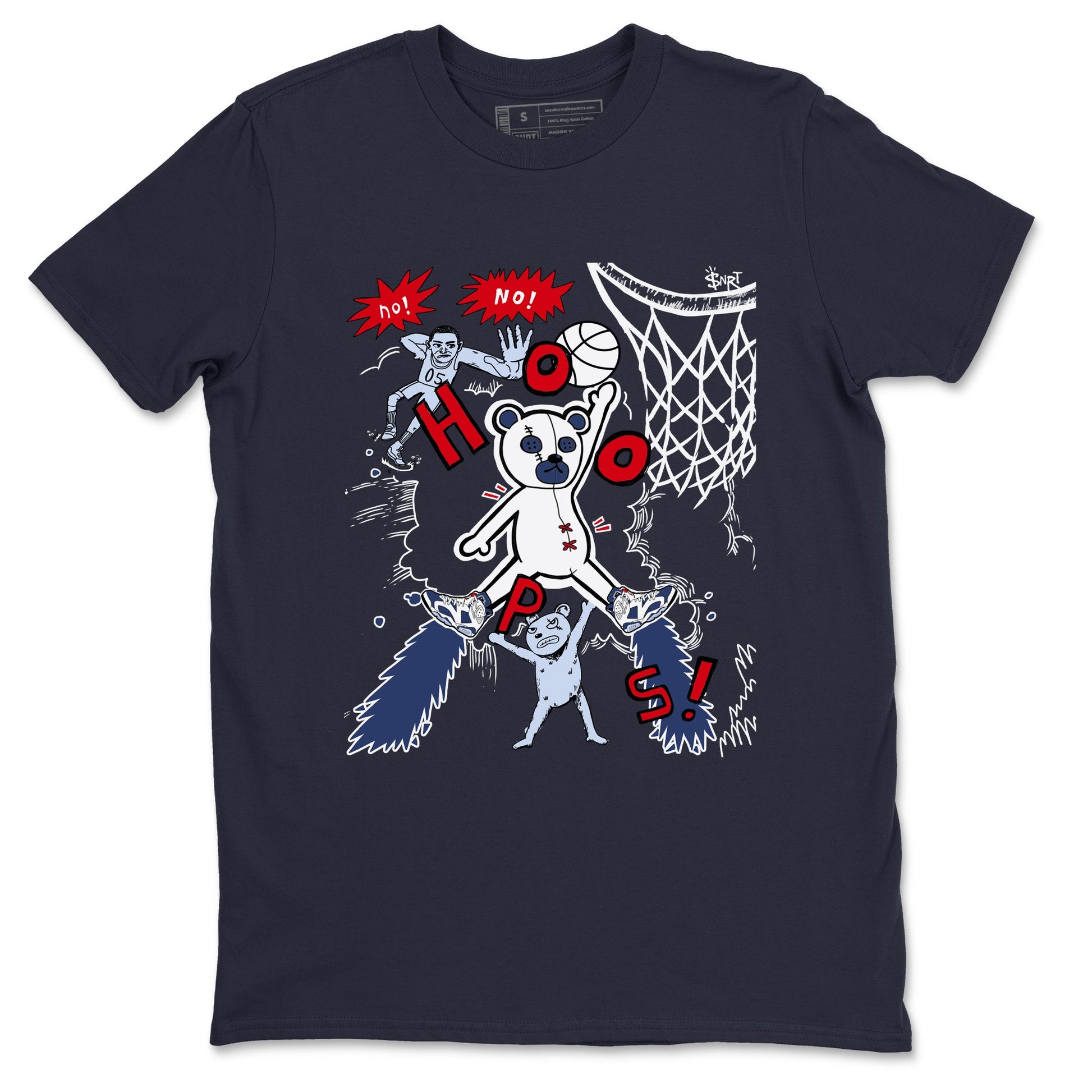 6s Olympic shirt to match jordans Stop The Bear sneaker tees Air Jordan 6 Olympic SNRT Sneaker Release Tees unisex cotton Navy 2 crew neck shirt