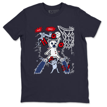 6s Olympic shirt to match jordans Stop The Bear sneaker tees Air Jordan 6 Olympic SNRT Sneaker Release Tees unisex cotton Navy 2 crew neck shirt