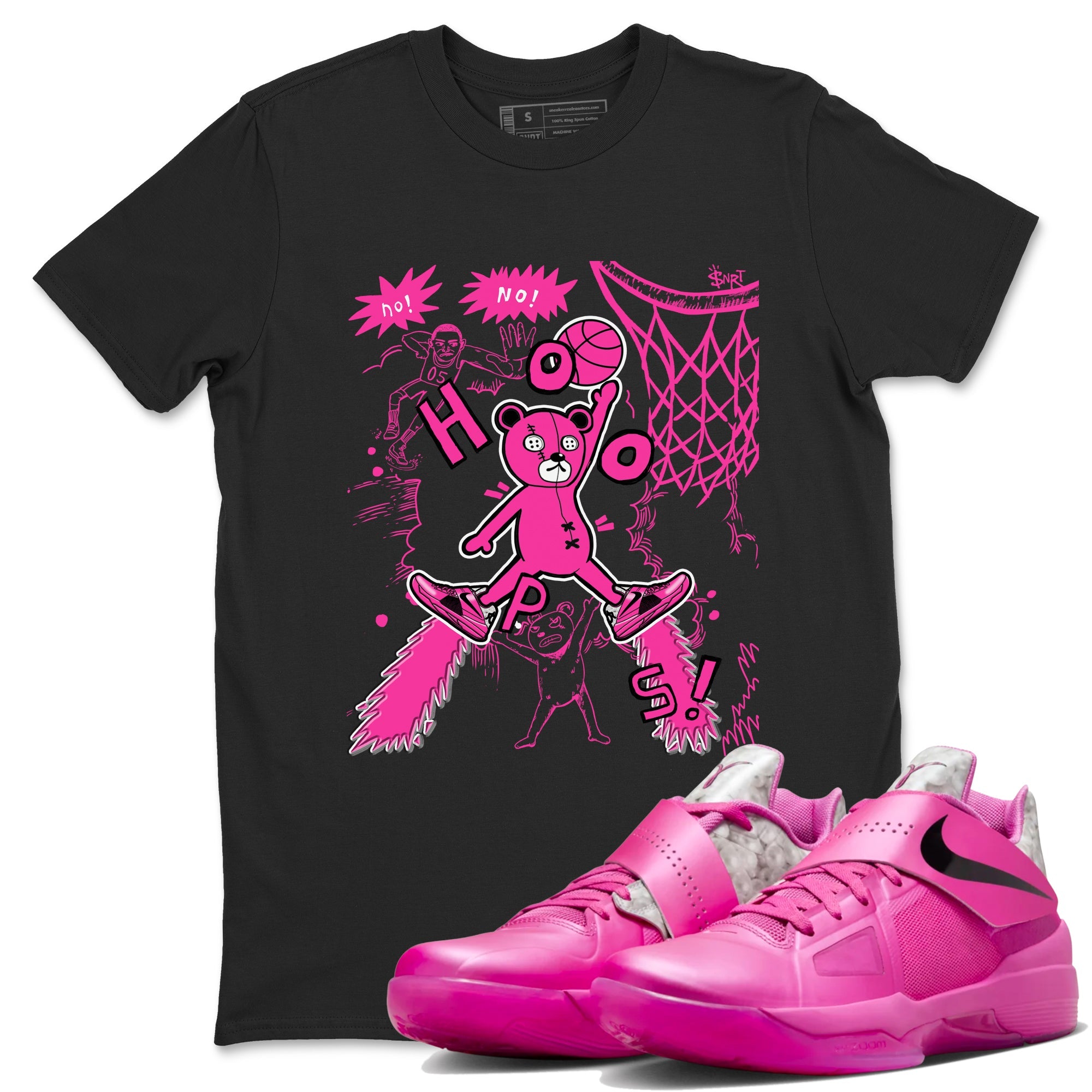 Nike KD 4 Retro Aunt Pearl shirts to match jordans Stop The Bear sneaker match tees Nike KD 4 Aunt Pearl match shoes to clothes SNRT Sneaker Tees unisex cotton Black 1 shirts