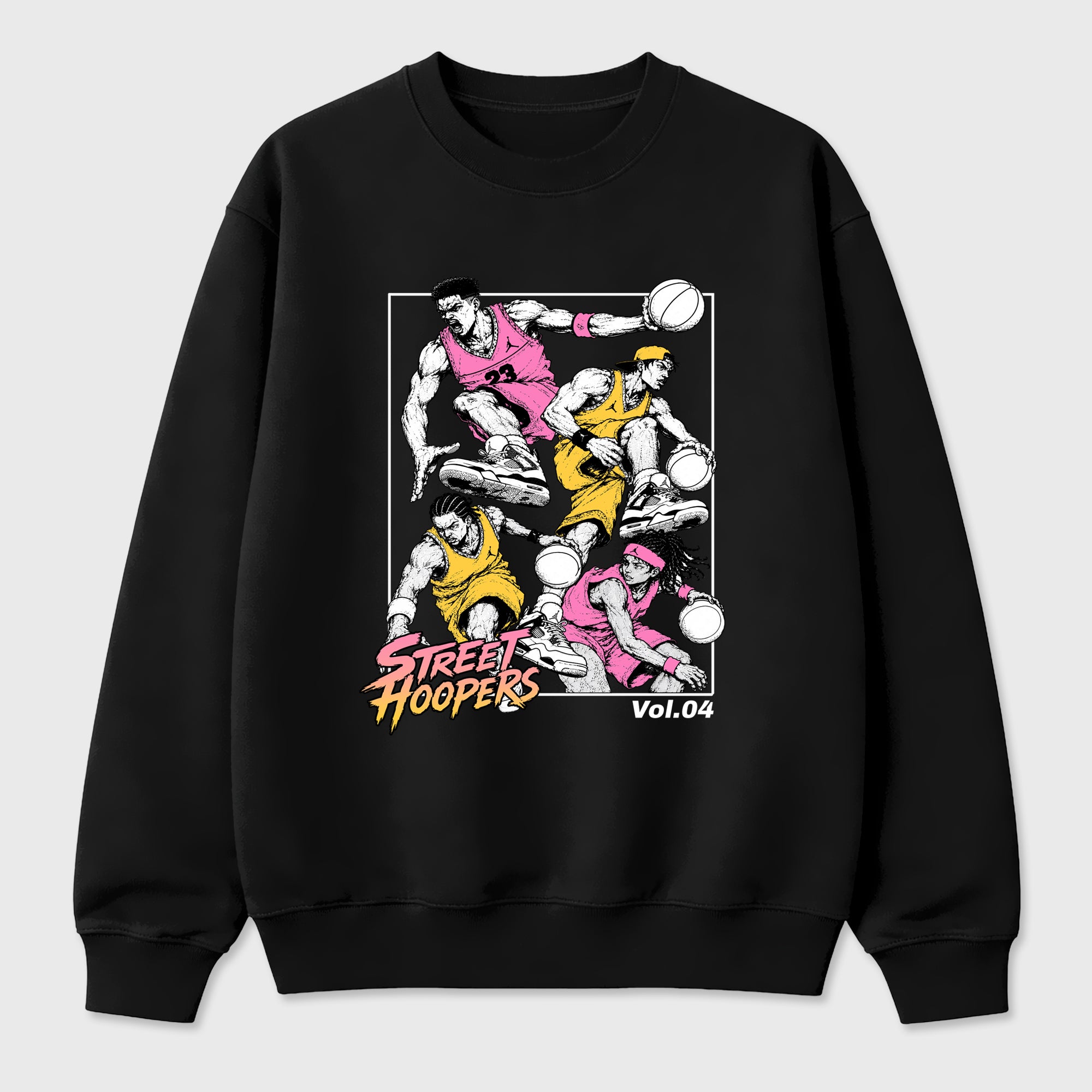 Street Hoopers Graphic T-Shirt featuring original streetwear artwork designed to match the Air Jordan 4 Comic. Black 2 Graphic Tee.