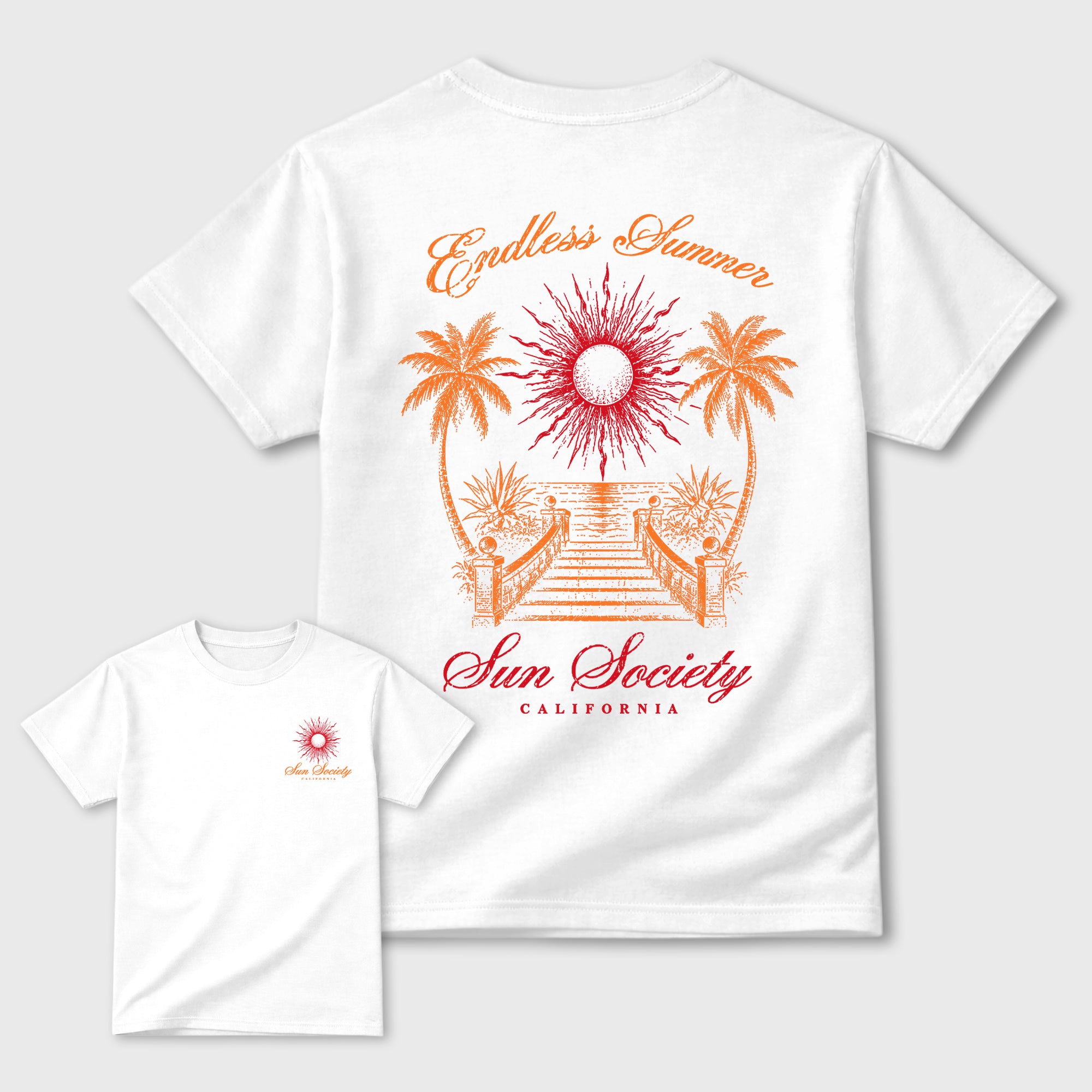 Sun Society Graphic T-Shirt featuring original streetwear artwork designed to match the . White Graphic T-Shirt.