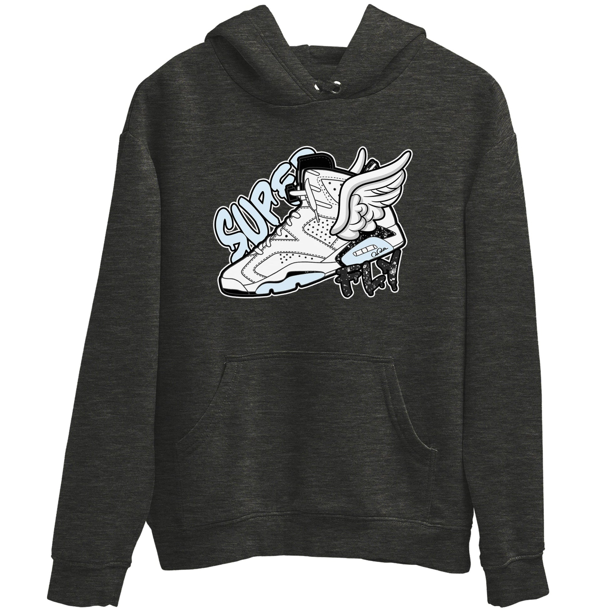 AJ6 White Black shirts to match jordans Super Fly sneaker match tees Air Jordan 6 White Black SNRT Sneaker Tees streetwear brand Charcoal Heather 2 unisex cotton tee