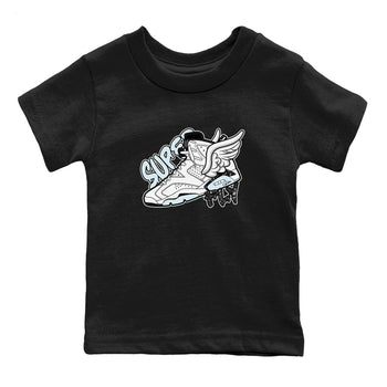 AJ6 White Black shirts to match jordans Super Fly sneaker match tees Air Jordan 6 White Black SNRT Sneaker Tees streetwear brand Baby and Youth Black 2 cotton tee