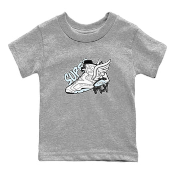 AJ6 White Black shirts to match jordans Super Fly sneaker match tees Air Jordan 6 White Black SNRT Sneaker Tees streetwear brand Baby and Youth Heather Grey 2 cotton tee