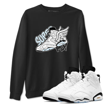 AJ6 White Black shirts to match jordans Super Fly sneaker match tees Air Jordan 6 White Black SNRT Sneaker Tees streetwear brand Black 1 unisex cotton tee