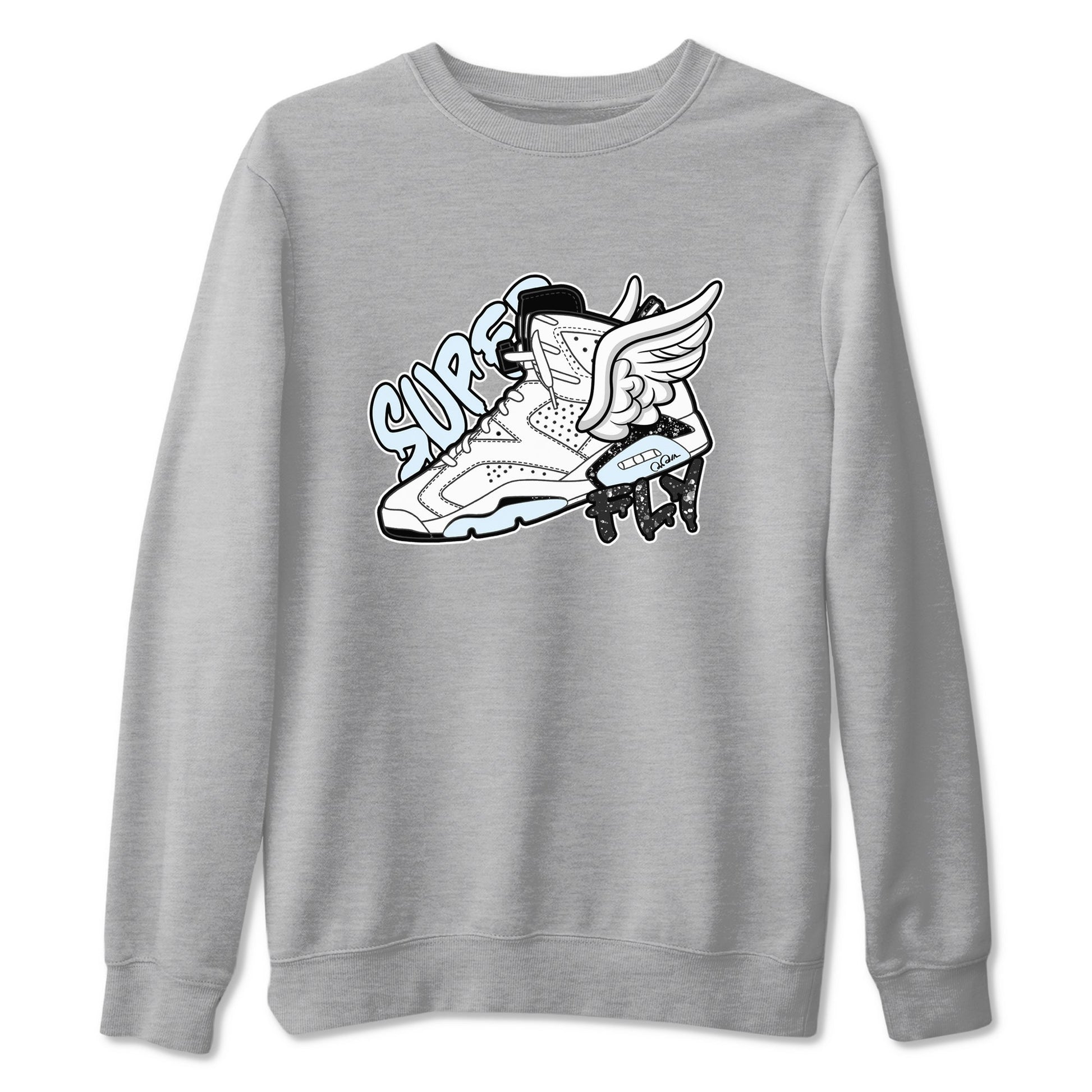 AJ6 White Black shirts to match jordans Super Fly sneaker match tees Air Jordan 6 White Black SNRT Sneaker Tees streetwear brand Heather Grey 2 unisex cotton tee