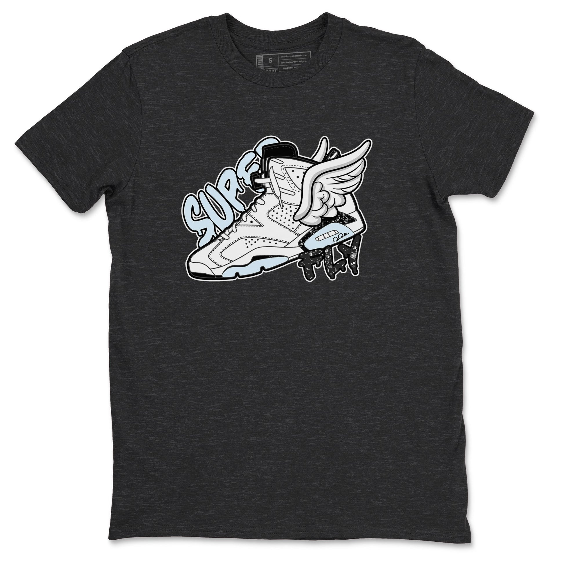 AJ6 White Black shirts to match jordans Super Fly sneaker match tees Air Jordan 6 White Black SNRT Sneaker Tees streetwear brand Charcoal Heather 2 unisex cotton tee