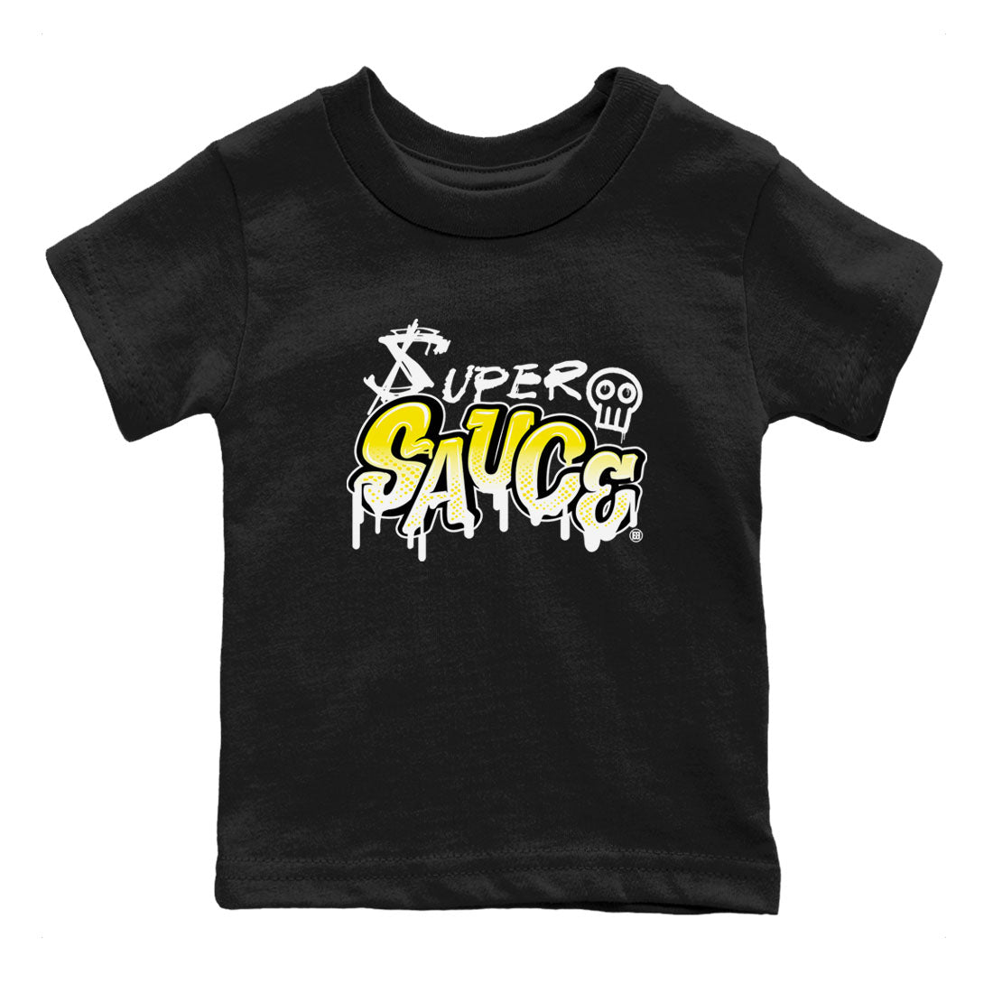 4s Vivid Sulfur shirt to match jordans Super Sauce sneaker tees Air Jordan 4 Vivid Sulfur SNRT sneaker release tees baby toddler Black 2 cotton Shirt