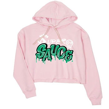 Dunk Low Medium Soft Pink Malachite shirt to match jordans Super Sauce sneaker tees Dunks Medium Soft Pink Malachite Streetwear Brand SNRT Sneaker Release Tees Pink 2 crop length shirt