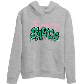 Dunk Low Medium Soft Pink Malachite shirt to match jordans Super Sauce sneaker tees Dunks Medium Soft Pink Malachite Streetwear Brand SNRT Sneaker Release Tees unisex cotton Heather Grey 2 crew neck shirt