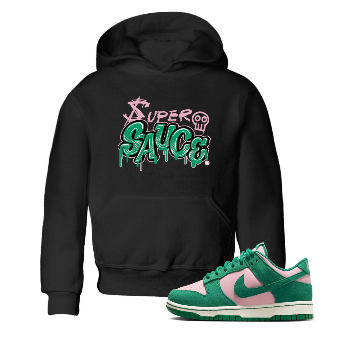 Dunk Low Medium Soft Pink Malachite shirt to match jordans Super Sauce sneaker tees Dunks Medium Soft Pink Malachite Streetwear Brand SNRT Sneaker Release Tees baby toddler Black 1 cotton Shirt
