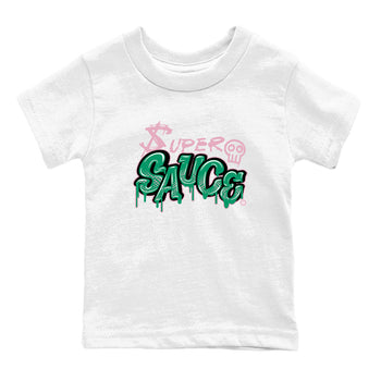 Dunk Low Medium Soft Pink Malachite shirt to match jordans Super Sauce sneaker tees Dunks Medium Soft Pink Malachite Streetwear Brand SNRT Sneaker Release Tees baby toddler White 2 cotton Shirt