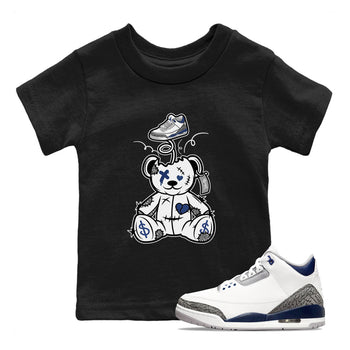 Surprise Teddy Bear SNRT Sneaker Tees Kids - Air Jordan 3 Midnight Navy 2023 - SNRT Sneaker Tee