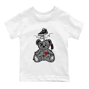 3s Black Cement shirts to match jordans Surprise Teddy Bear sneaker match tees Air Jordan 3 Retro OG Black Cement match shoes to clothes SNRT Sneaker Tees Youth Baby White 2 tee
