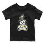 Air Jordan 4 Retro Vivid Sulfur shirt to match jordans Surprise Teddy Bear sneaker tees 4s Vivid Sulfur SNRT Sneaker release tees baby toddler Black 2 cotton Shirt