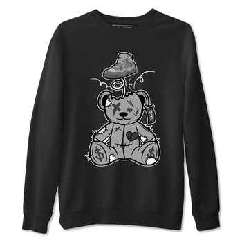 4s Wet Cement shirts to match jordans Surprise Teddy Bear sneaker match tees Air Jordan 4 Wet Cement SNRT Sneaker Release Tees unisex cotton Black 2 crew neck shirts