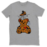 5s Archeao Brown shirts to match jordans Surprise Teddy Bear sneaker match tees Air Jordan 5 Archeao Brown SNRT Sneaker Release Tees unisex cotton Heather Grey 2 crew neck shirts