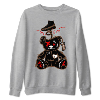 9s Olive shirts to match jordans Surprise Teddy Bear sneaker match tees Air Jordan 9 Olive match shoes to clothes SNRT Sneaker Tees unisex cotton Heather Grey 2 shirts