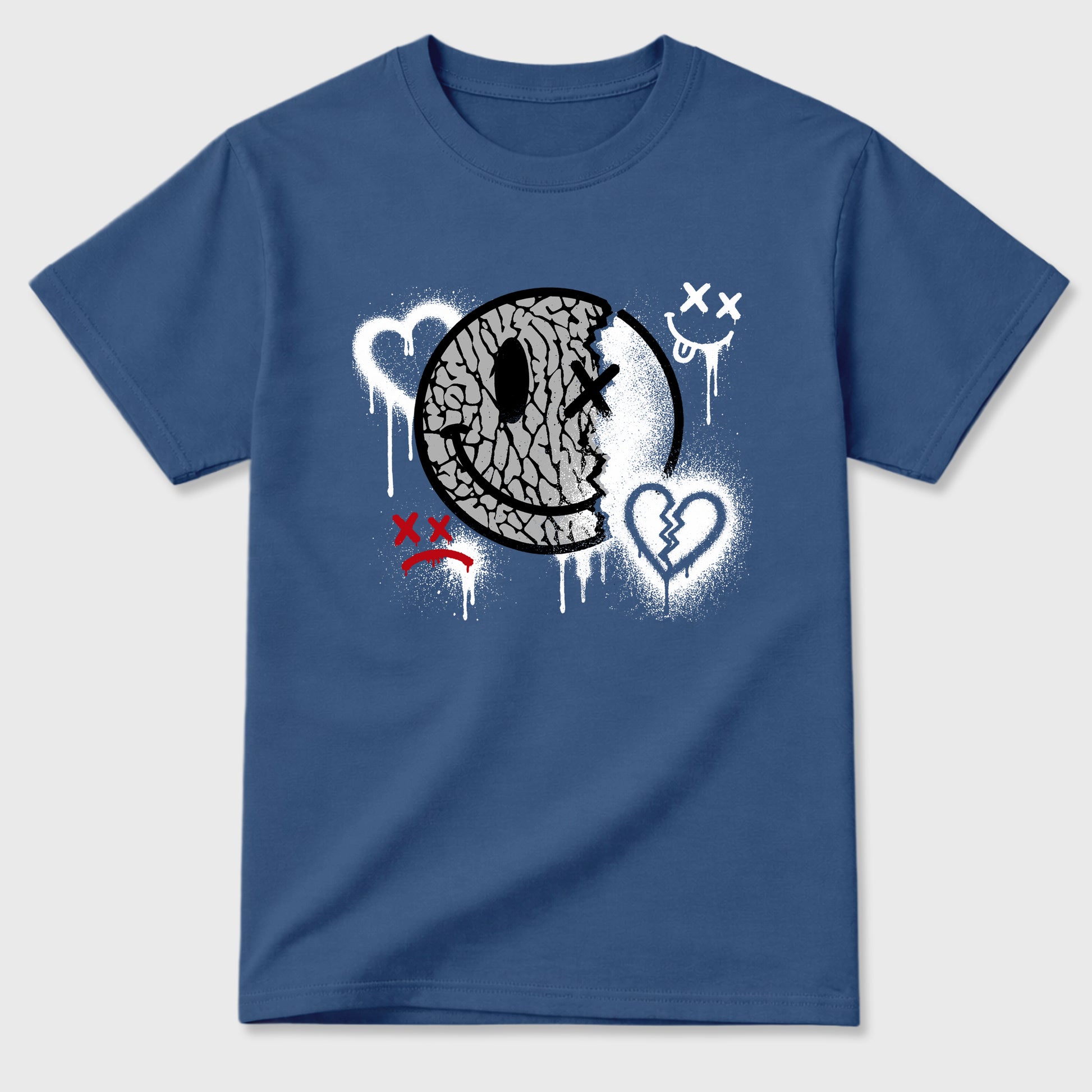 Sweet Damage Graphic T-Shirt sneaker match tee designed for the Air Jordan 3 True Blue, featuring coordinated color options for a perfect streetwear match. Denim Blue 2 shirt.