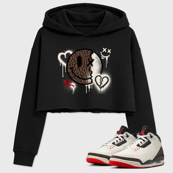 Sweet Damage women’s crop tee designed to match the Air Jordan 3 World's Best Dad, featuring coordinated Black 1 options for a perfect streetwear vibe.