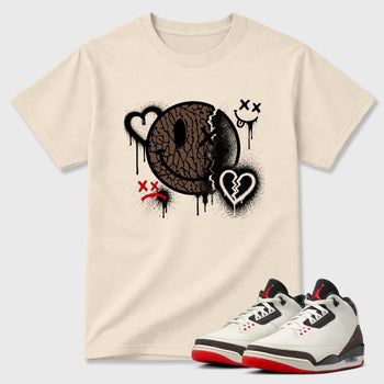 Sweet Damage Graphic T-Shirt sneaker match tee designed for the Air Jordan 3 World's Best Dad, featuring coordinated color options for a perfect streetwear match. Natural 1 shirt.