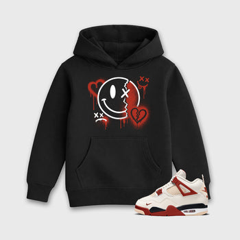 Sneakerfit Streetwear outfit, Sneaker Tees To Match Air Jordan 4 Brick After Brick – Sweet Damage Graphic Kids Tee Black 1